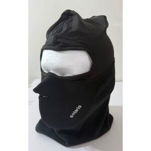 Solaris Black Balaclava Face Mask Thermal Fleece Winter Ski Mask Unisex OSFA